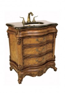 Bath vanities are often available in antique designs