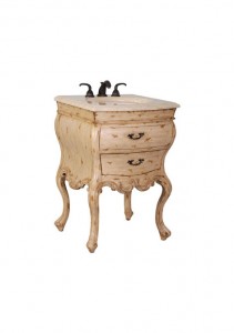 A petite antique bathroom vanity