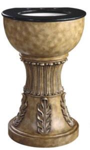 A Greco-Roman pedestal vanity
