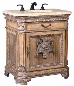 A regal single bathroom vanity with sink