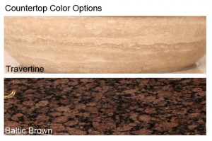 Two of the many stone countertop options
