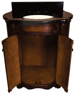 A roomy single sink vanity