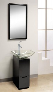 the Solana single bath glass vanity