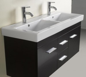 A modern dual sink vanity