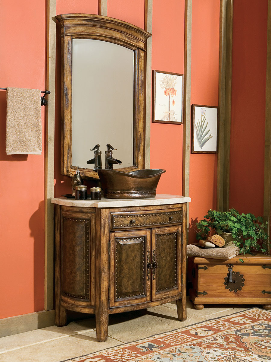 36" Rustico Single Vessel Sink Bath Vanity - Bathgems.com