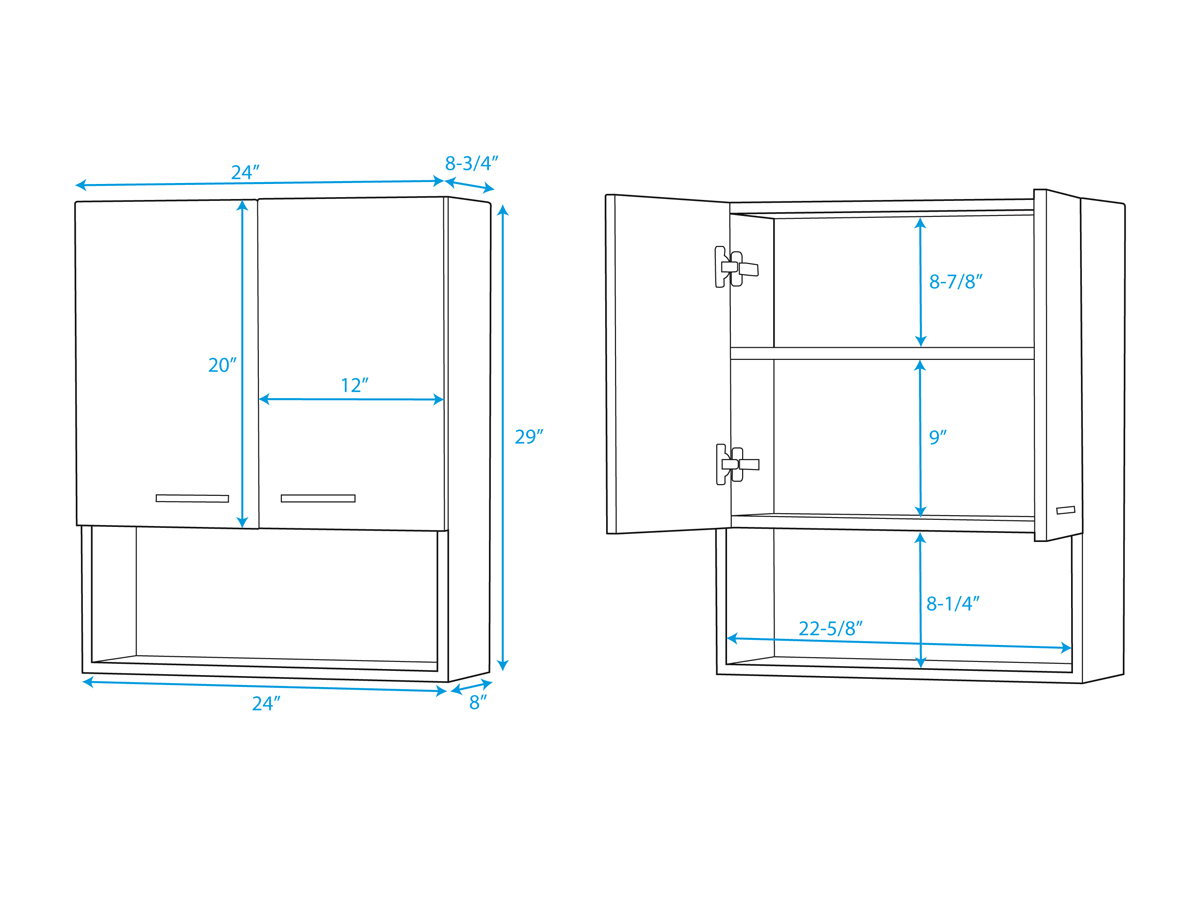Maria Wall Cabinet - Dimensions