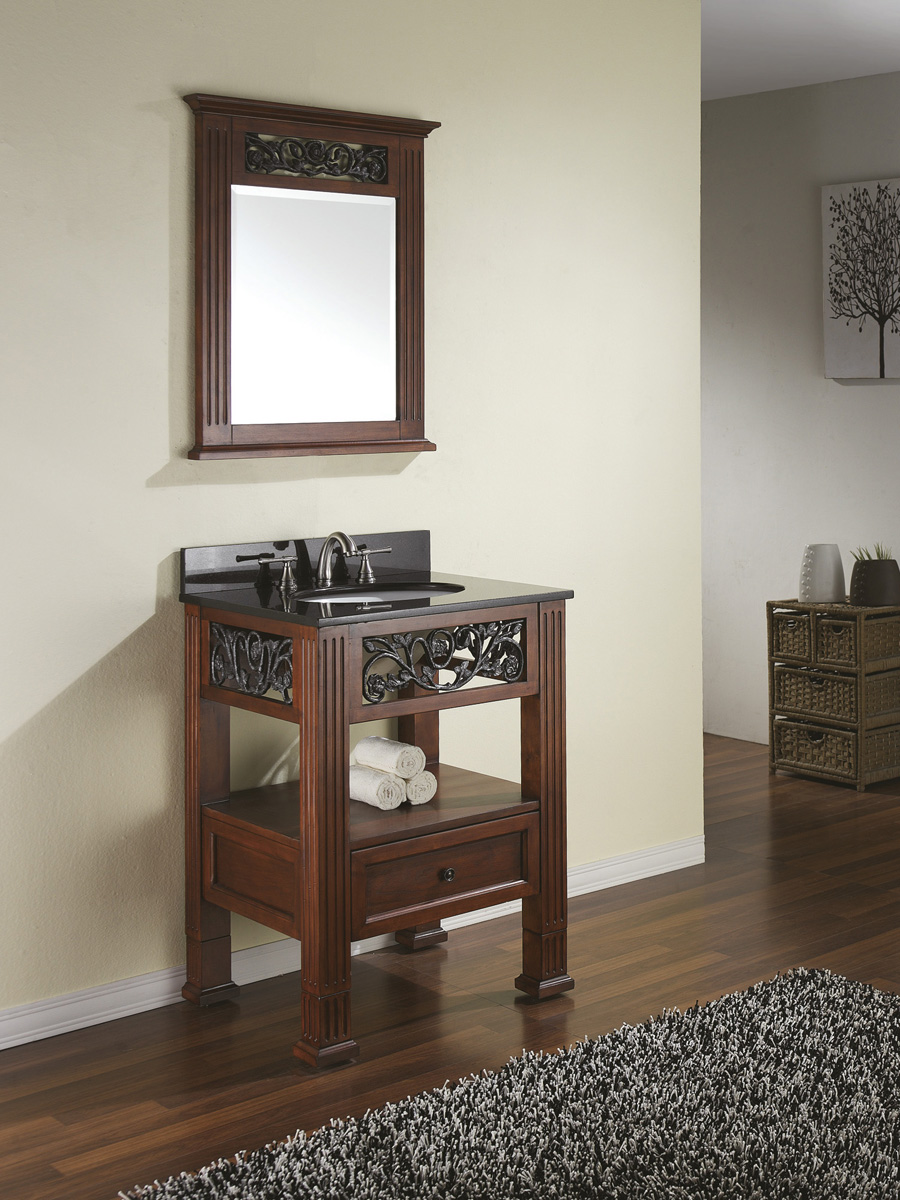 24" Scarlino Single Vanity - Shown with optional mirror 24" Scarlino Single Vanity - Shown with optional mirror