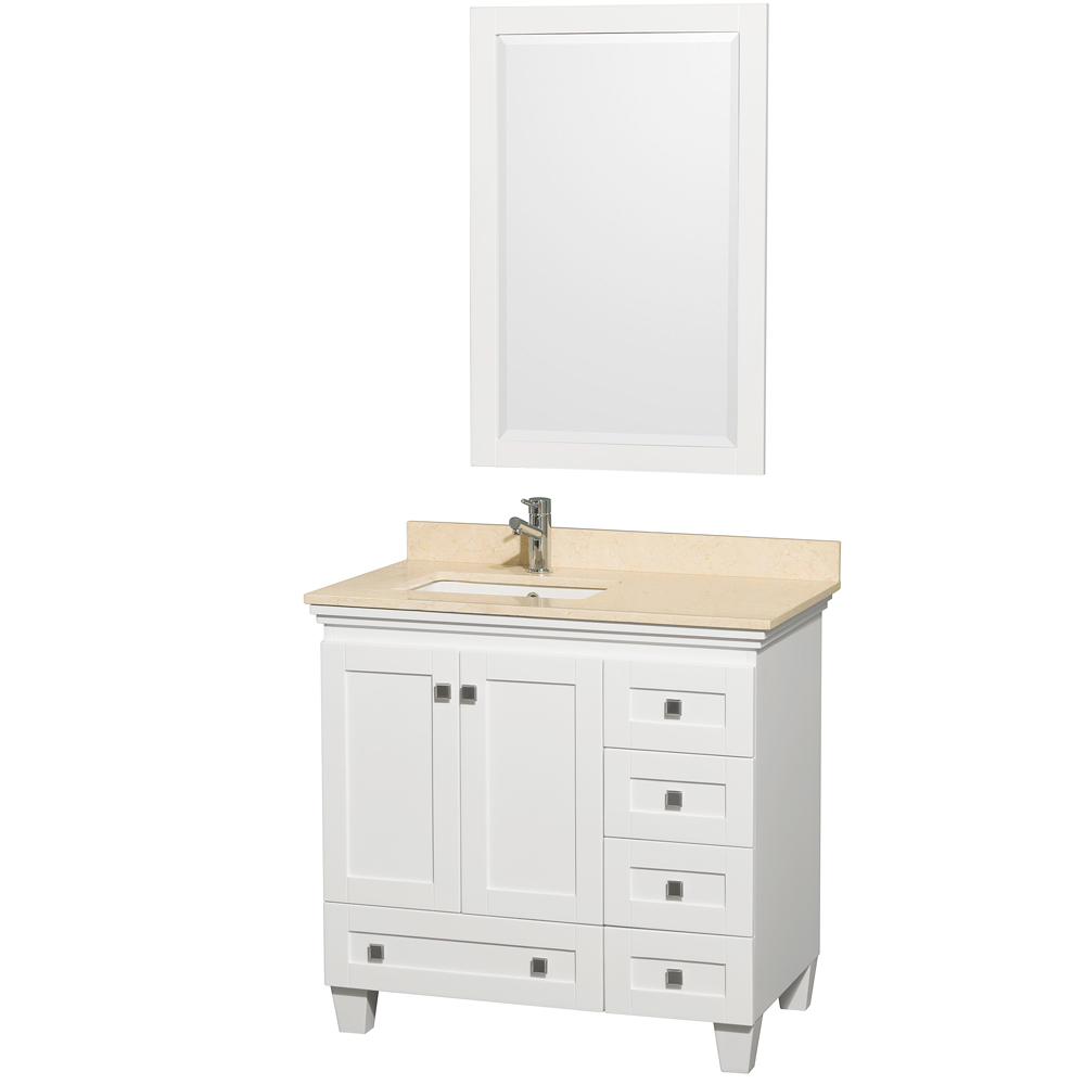 Shown with Ivory Marble Top and Mirror