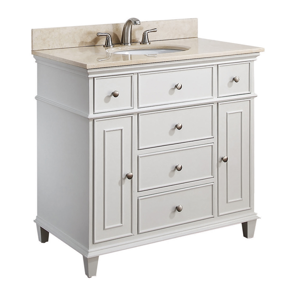 37" Cesarina Single Vanity in White 37" Cesarina Single Vanity in White