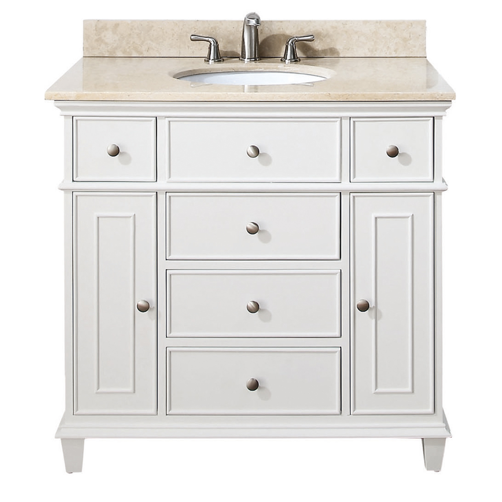 37" Cesarina Single Vanity in White 37" Cesarina Single Vanity in White