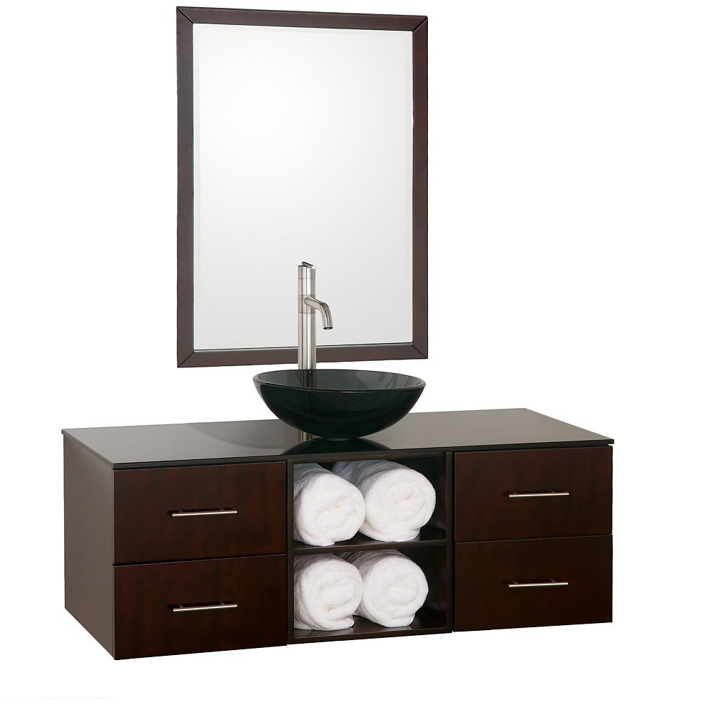 Shown with Smoke Glass Top and Smoke Glass Vessel Sink Shown with Smoke Glass Top and Smoke Glass Vessel Sink