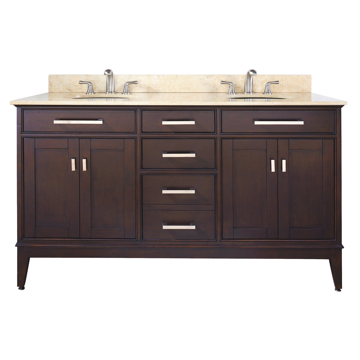 60" Marciana Double Vanity in Light Espresso 60" Marciana Double Vanity in Light Espresso