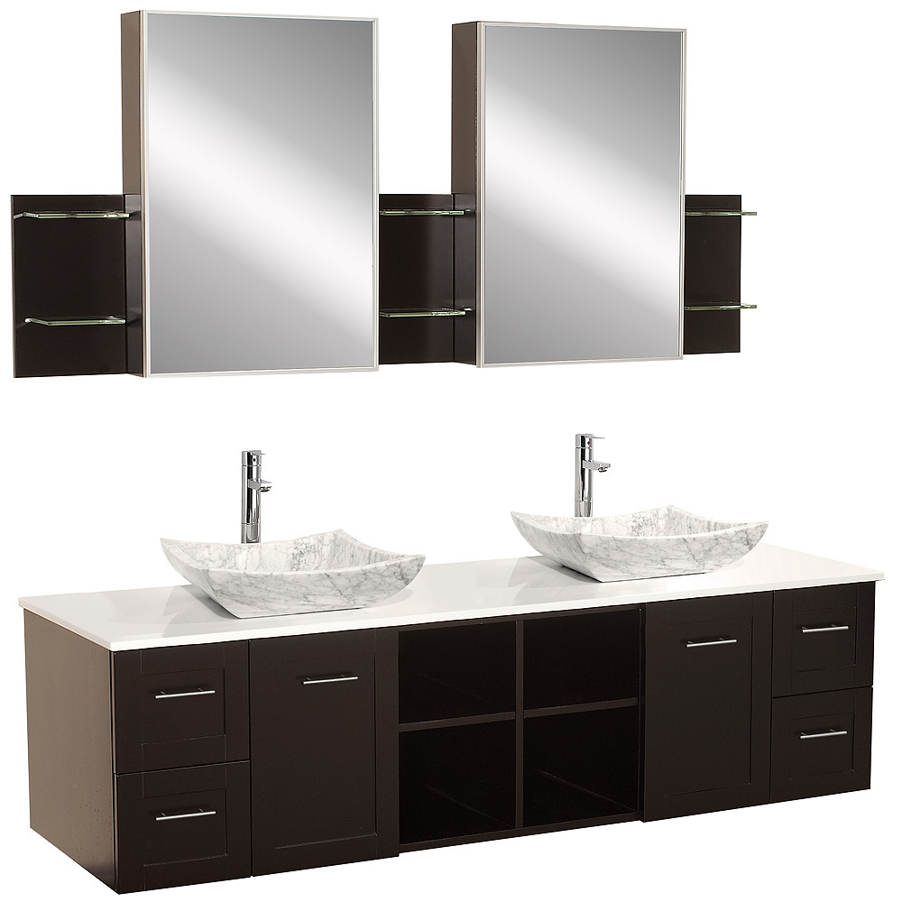 Green Glass Top - Shown With Black Granite Sinks Green Glass Top - Shown With Black Granite Sinks