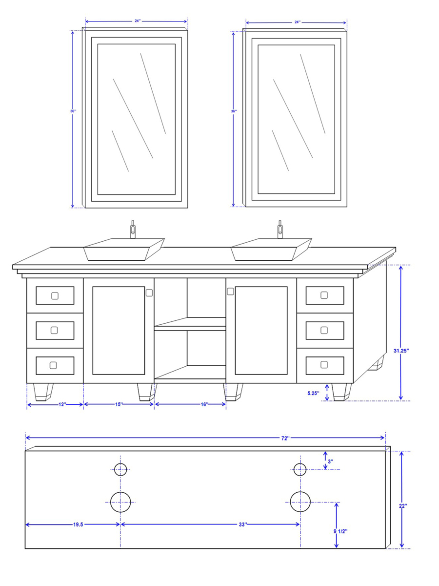 72" Premiere Double Sink Vanity - Espresso - Bathgems.com