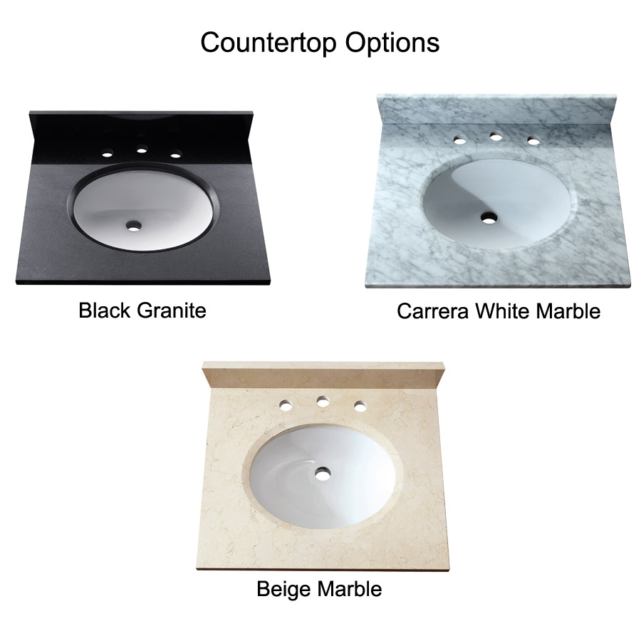 Available Tops for Toscana Vanities Available Tops for Toscana Vanities