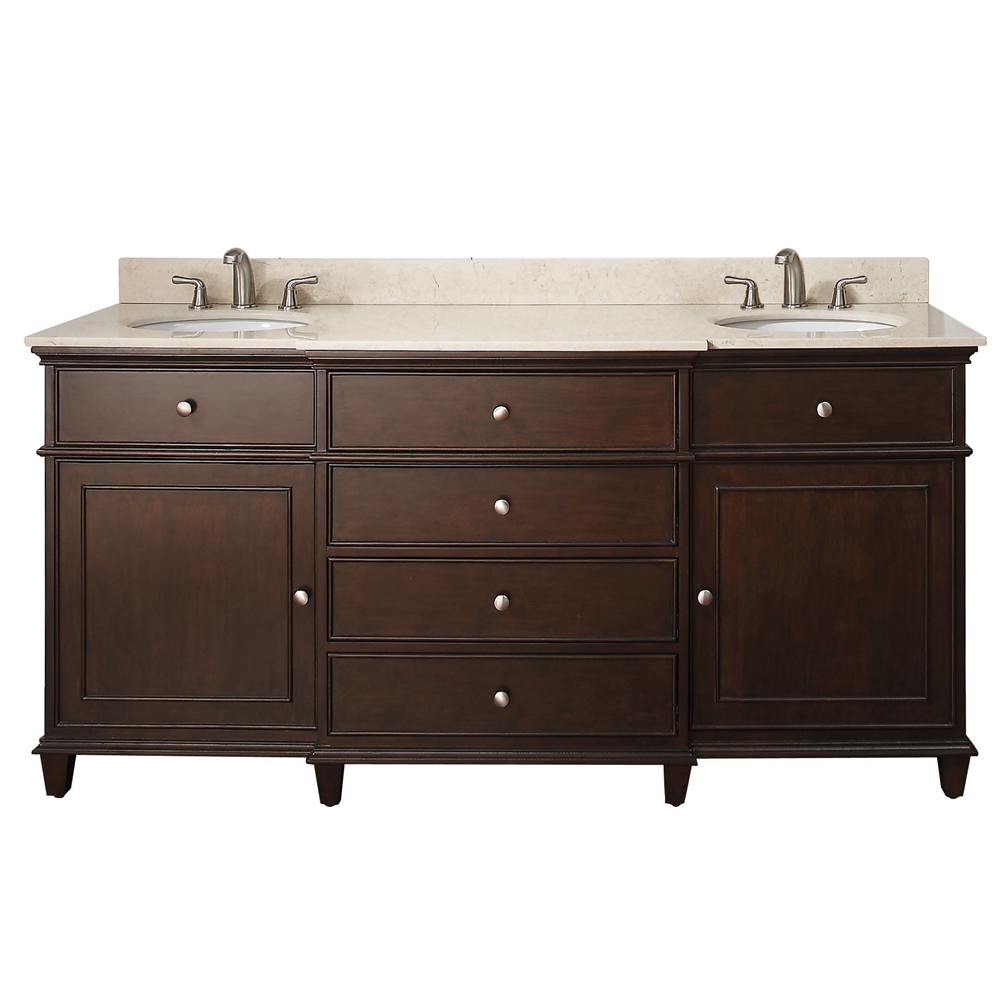 73" Cesarina Double Vanity in Walnut 73" Cesarina Double Vanity in Walnut
