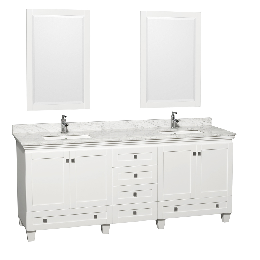 80" Acclaim Double Sink Vanity White
