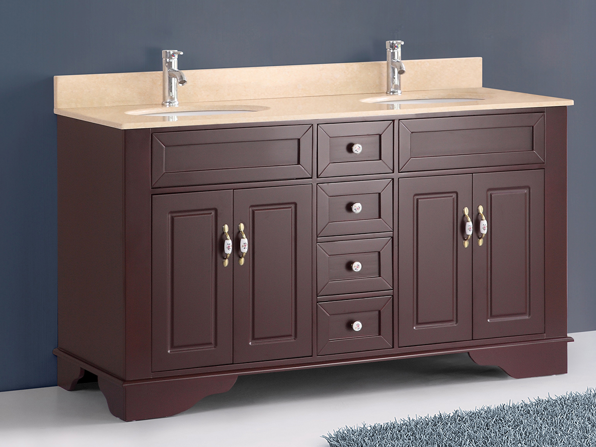 59" Littleton Double Sink Vanity shown with Crema Top 59" Littleton Double Sink Vanity shown with Crema Top