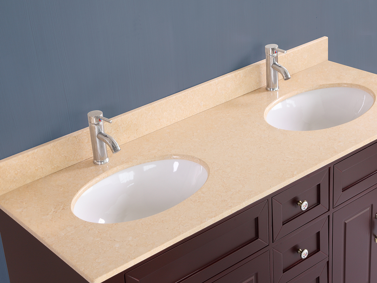 59" Littleton Double Sink Vanity shown with Crema Top 59" Littleton Double Sink Vanity shown with Crema Top