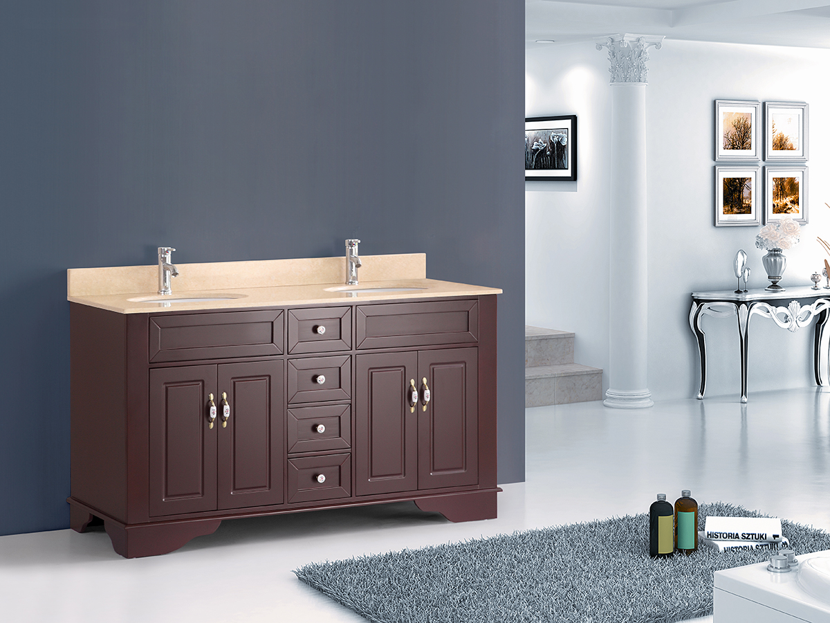 59" Littleton Double Sink Vanity shown with Crema Top 59" Littleton Double Sink Vanity shown with Crema Top