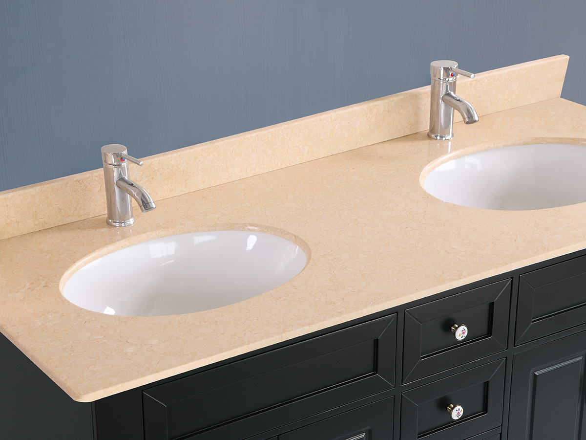 59" Littleton Double Sink Vanity shown with Crema Top 59" Littleton Double Sink Vanity shown with Crema Top