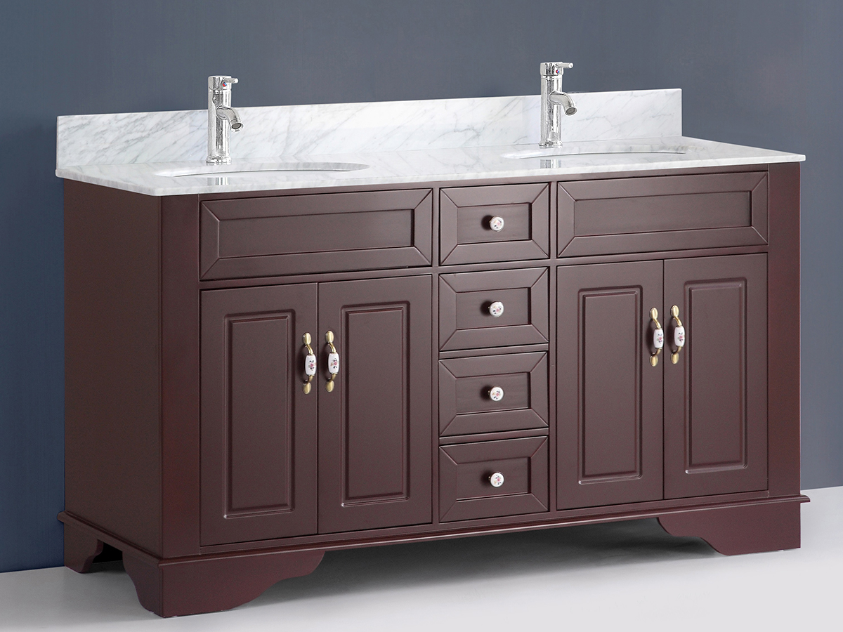 59" Littleton Double Sink Vanity shown with White Top 59" Littleton Double Sink Vanity shown with White Top