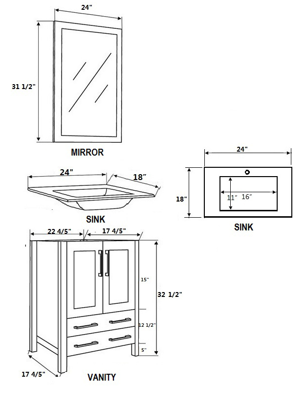 Dimensional view for Undermount Sink