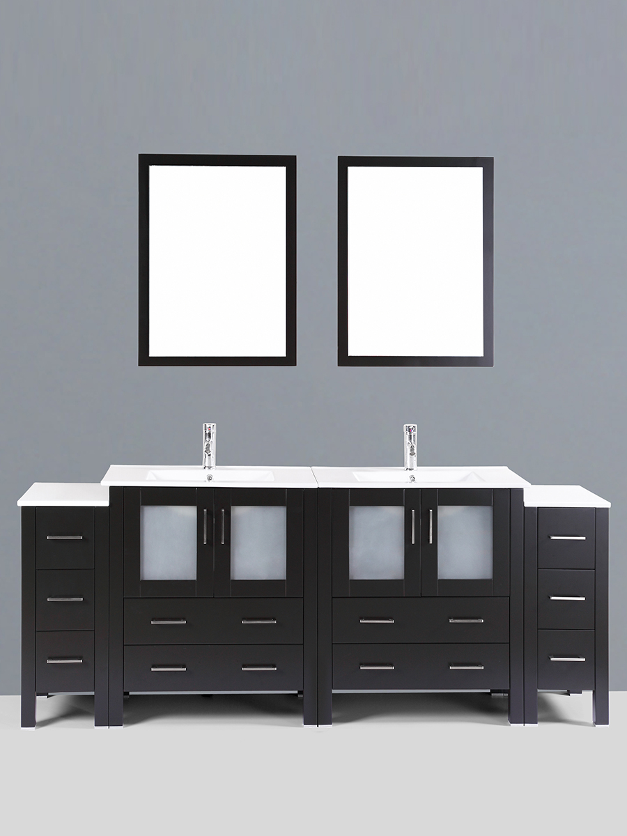 Carlyle Double Vanity with Undermount Sinks & 2 Side Cabinets