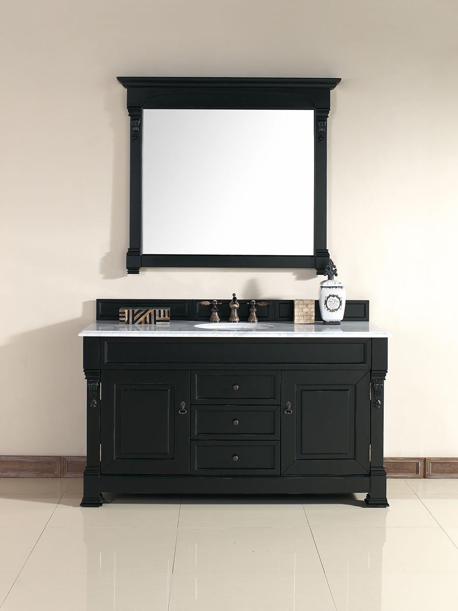 Shown with White Carrera Marble Top Shown with White Carrera Marble Top