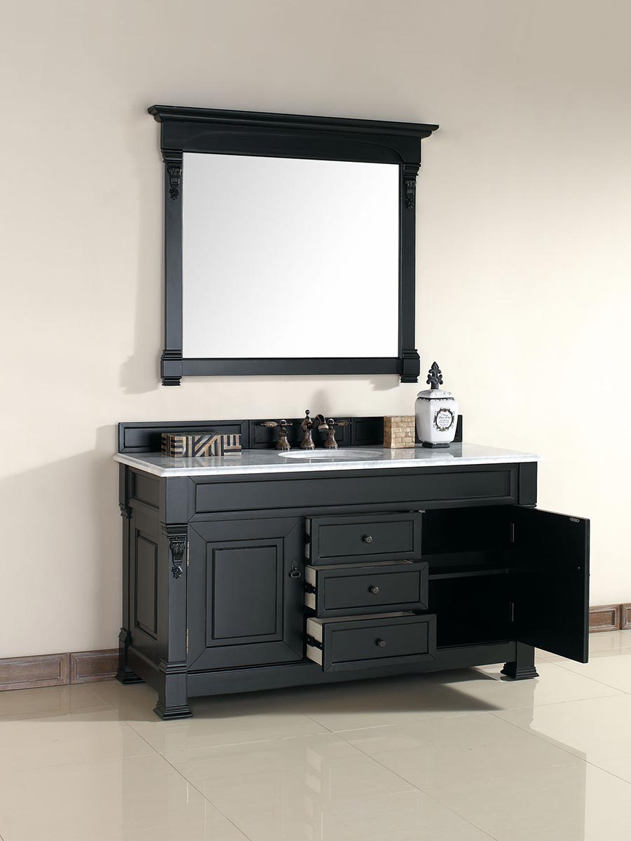 Shown with White Carrera Marble Top Shown with White Carrera Marble Top