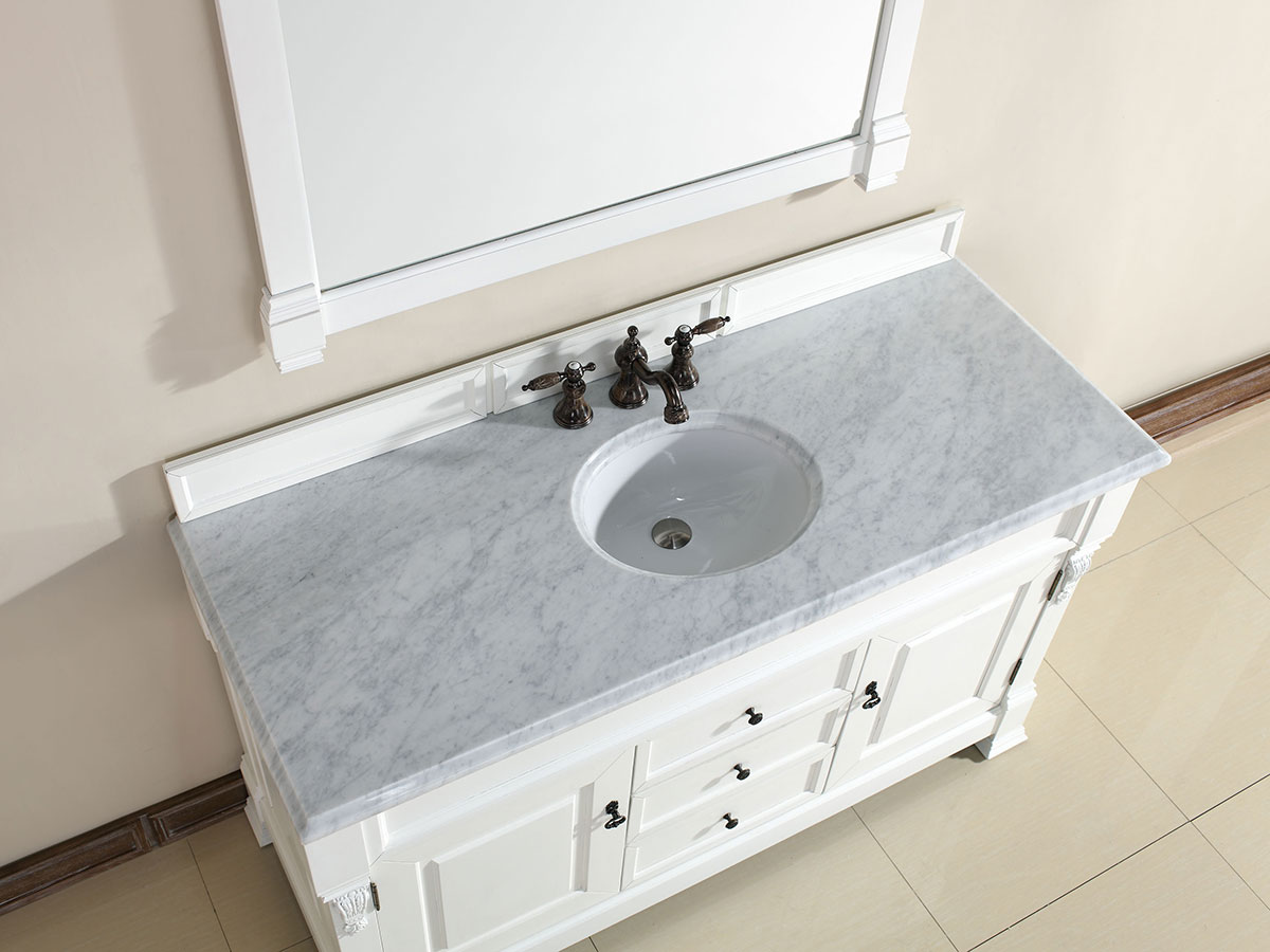 White Carrera Stone Top White Carrera Stone Top