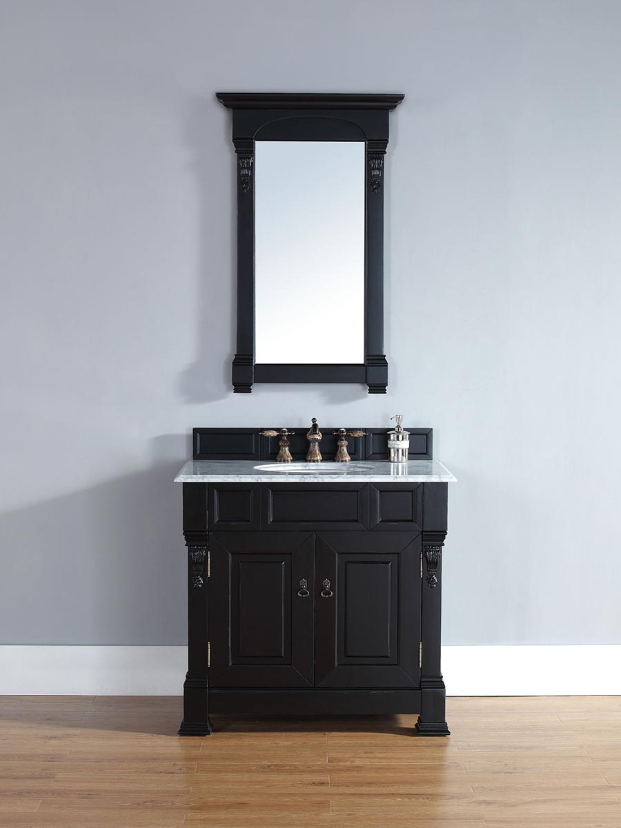 Shown with White Carrera Marble Top Shown with White Carrera Marble Top