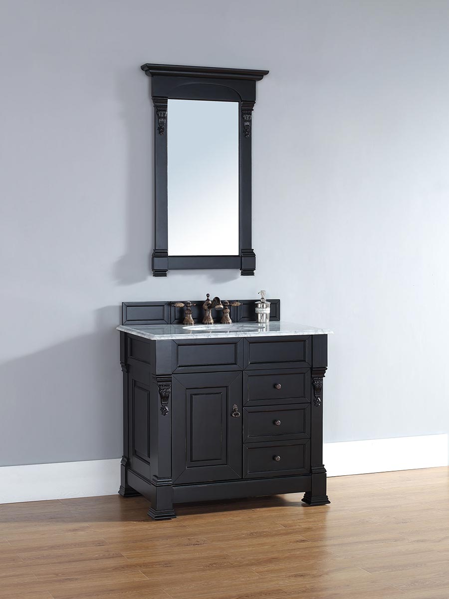 Shown with Carrera White Marble Top Shown with Carrera White Marble Top