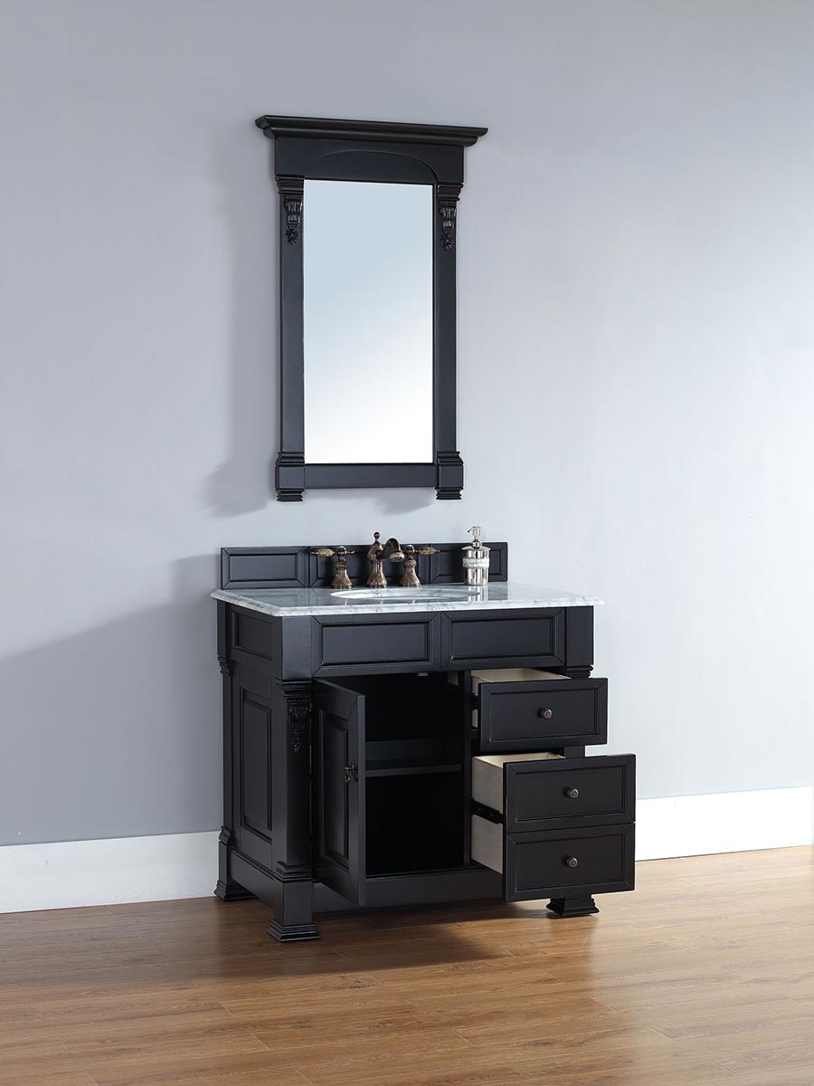 Shown with Carrera White Marble Top Shown with Carrera White Marble Top