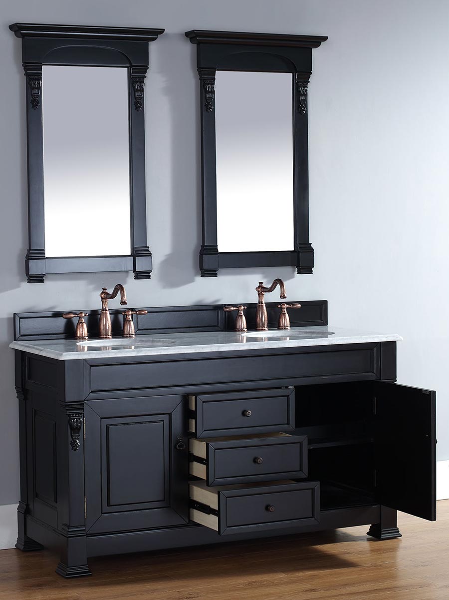 Shown with White Carrera Marble Top Shown with White Carrera Marble Top