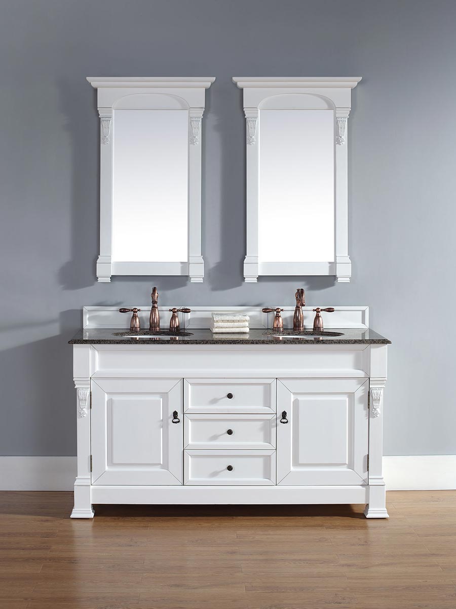 60 Peruga Double Sink Vanity Antique White Bathgems Com