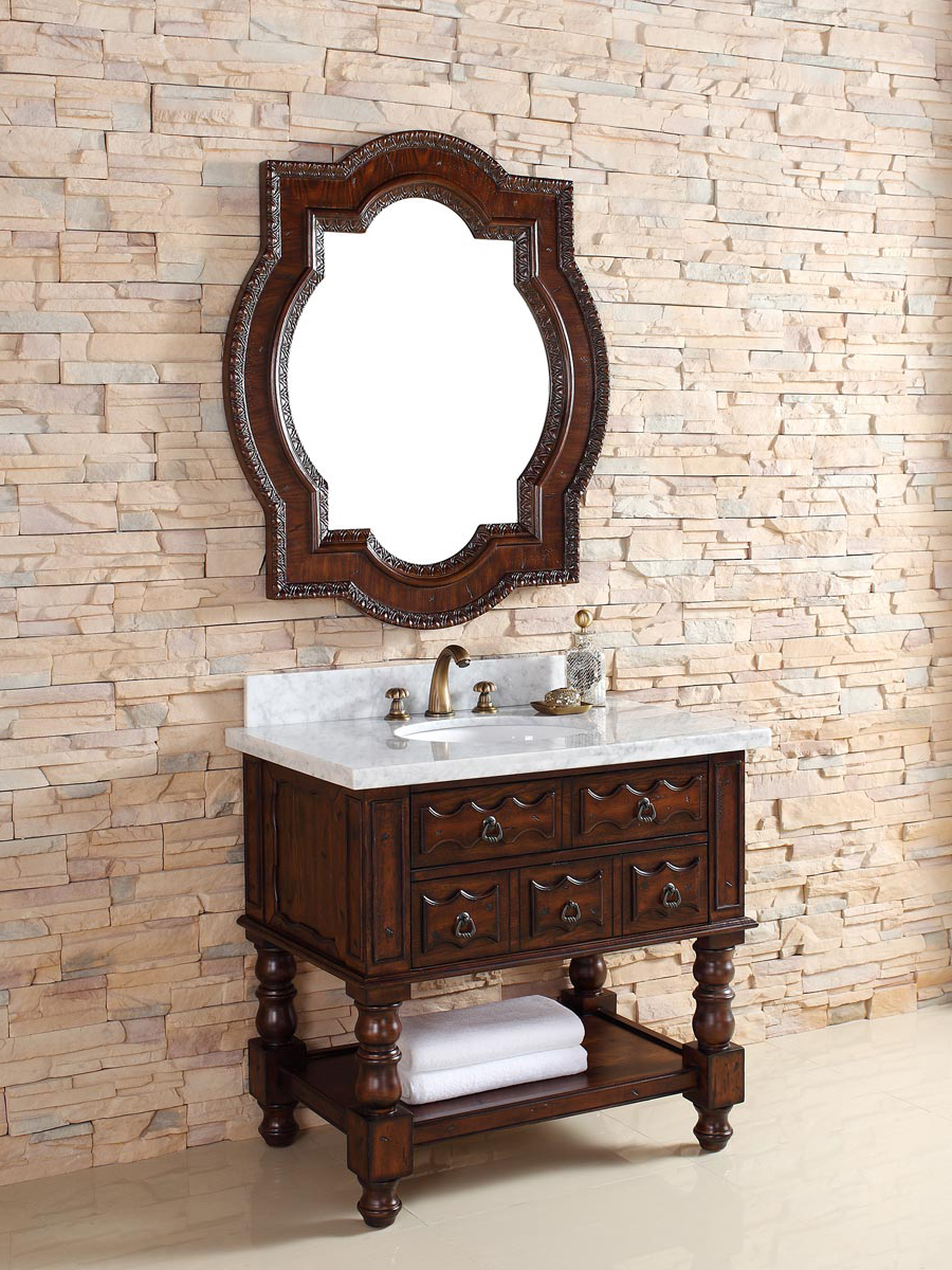 Shown with White Carrera Marble Top (Backsplash shown is not available) Shown with White Carrera Marble Top (Backsplash shown is not available)