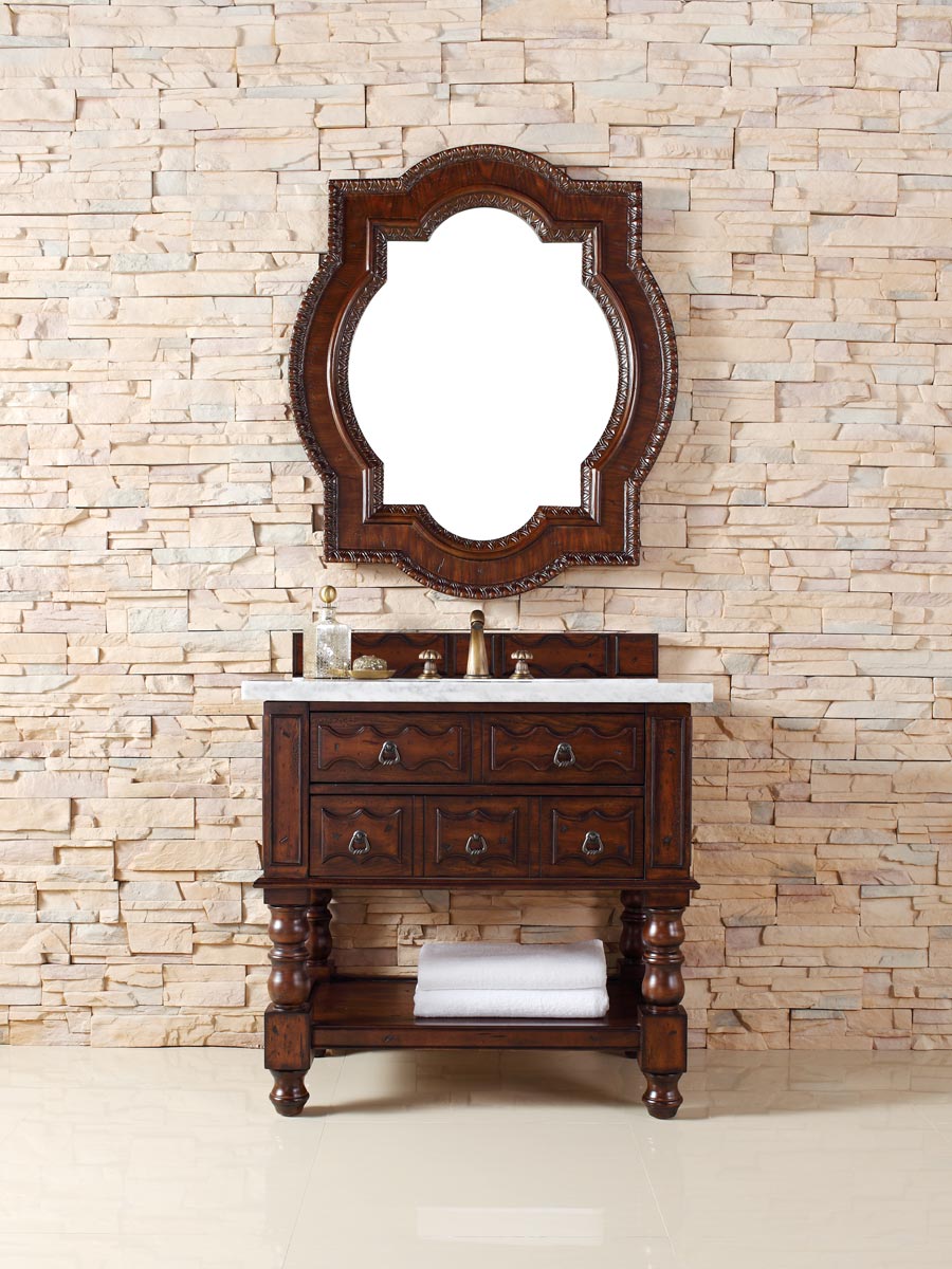 Shown with White Carrera Marble Top Shown with White Carrera Marble Top