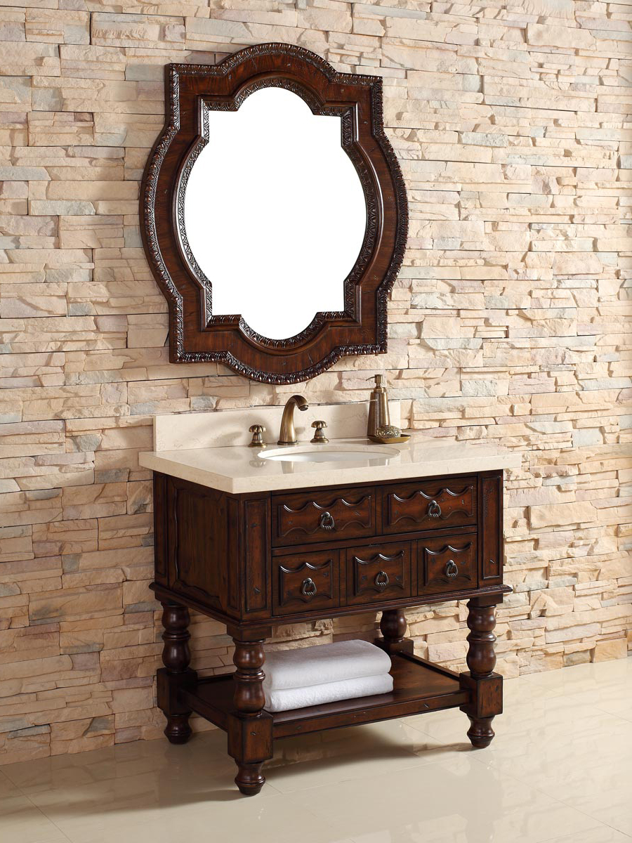 Shown with Galala Beige Marble Top (Backsplash shown is not available) Shown with Galala Beige Marble Top (Backsplash shown is not available)