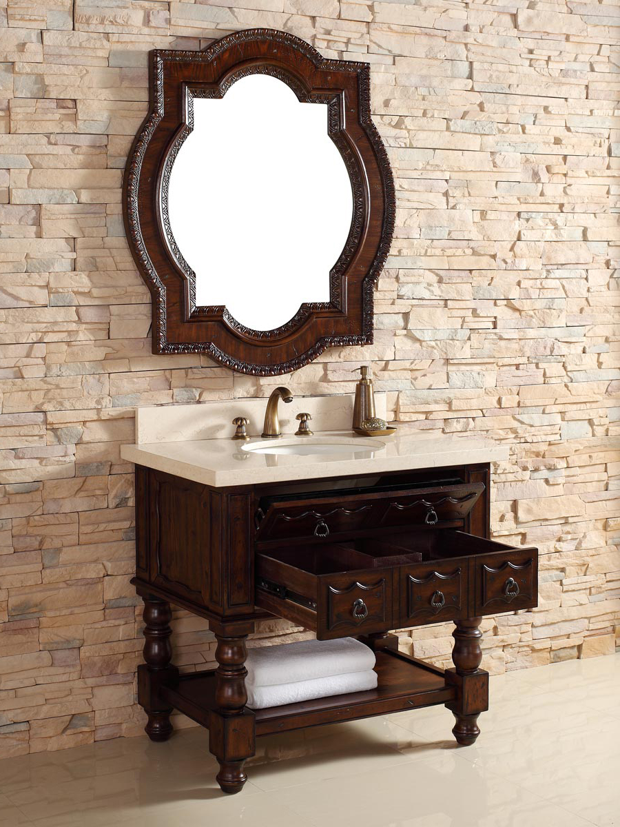 Shown with Galala Beige Marble Top (Backsplash shown is not available) Shown with Galala Beige Marble Top (Backsplash shown is not available)