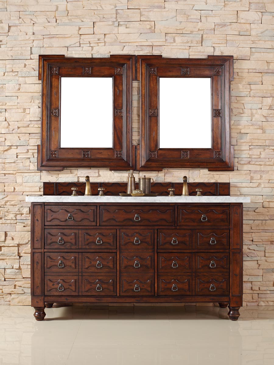 Shown with White Carrera Marble Top Shown with White Carrera Marble Top