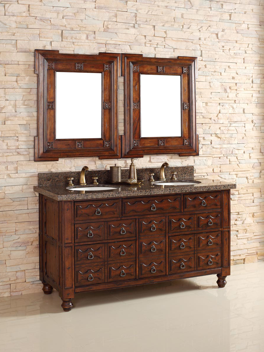 Shown with Tropical Brown Granite Top (Backsplash shown is not available) Shown with Tropical Brown Granite Top (Backsplash shown is not available)