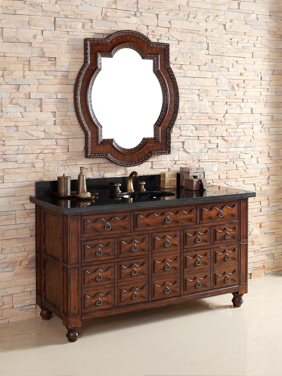 Shown with Absolute Black (Polished) Stone Top (backsplash shown is not available) Shown with Absolute Black (Polished) Stone Top (backsplash shown is not available)