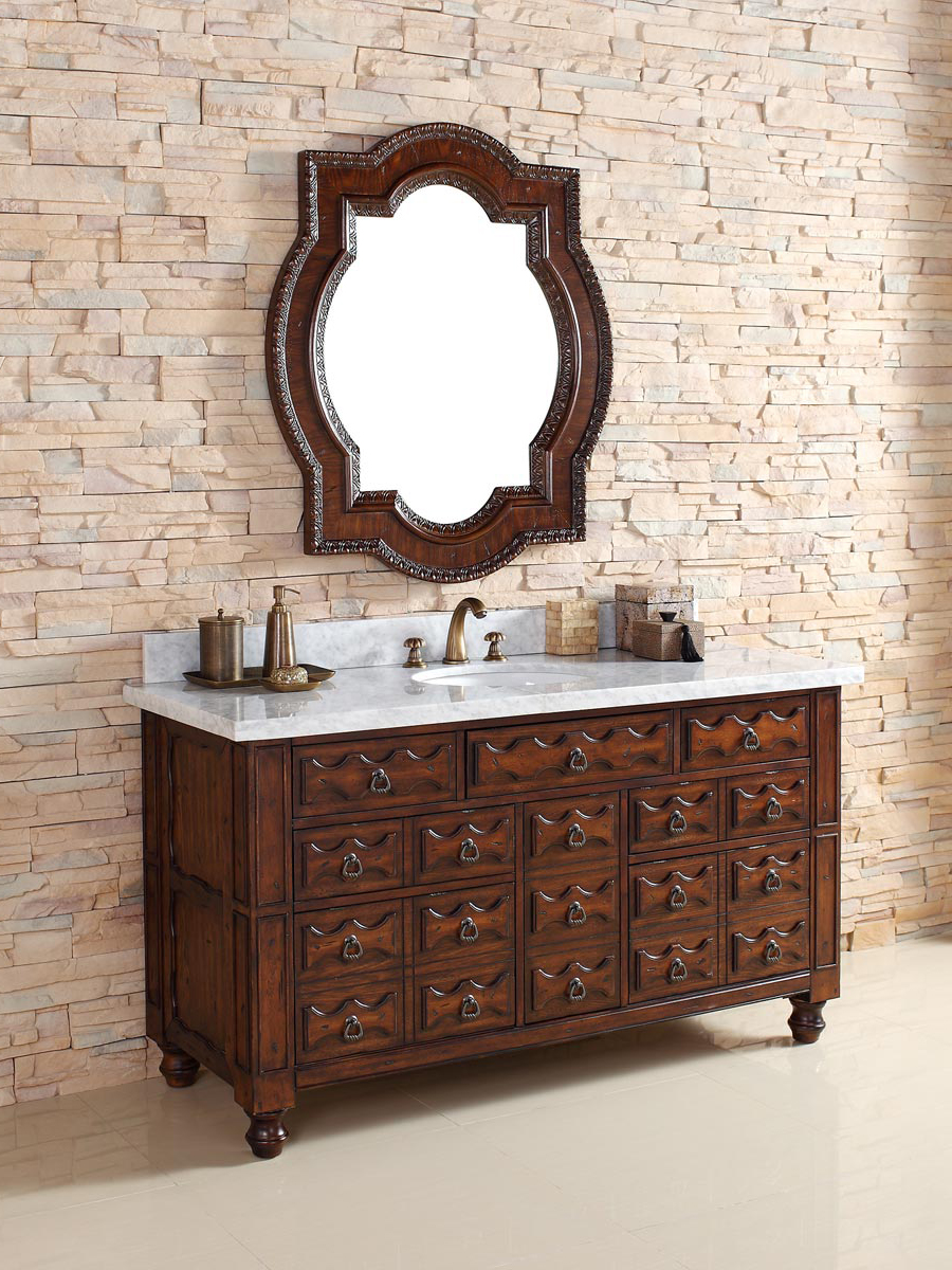 Shown with White Carrera Marble Top (Backsplash shown is not available) Shown with White Carrera Marble Top (Backsplash shown is not available)