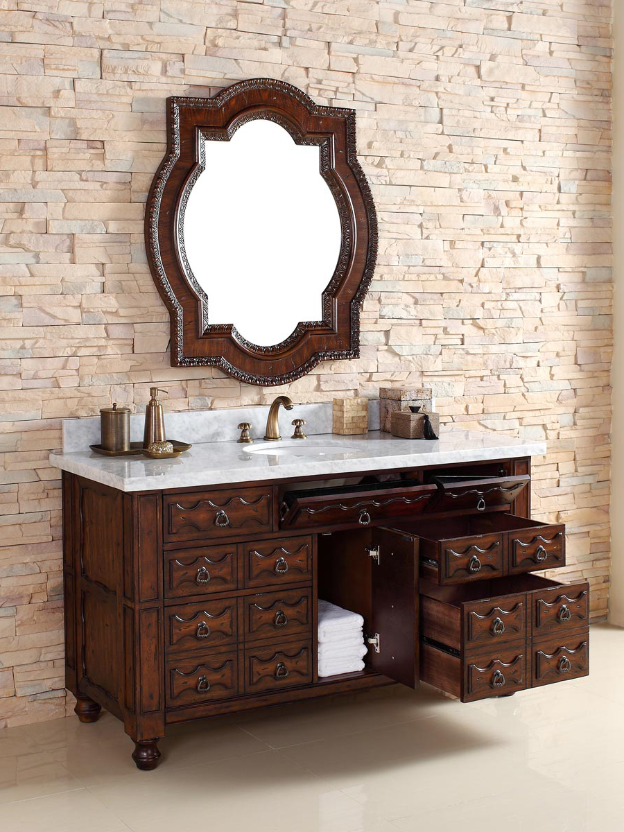 Shown with White Carrera Marble Top (Backsplash shown is not available) Shown with White Carrera Marble Top (Backsplash shown is not available)