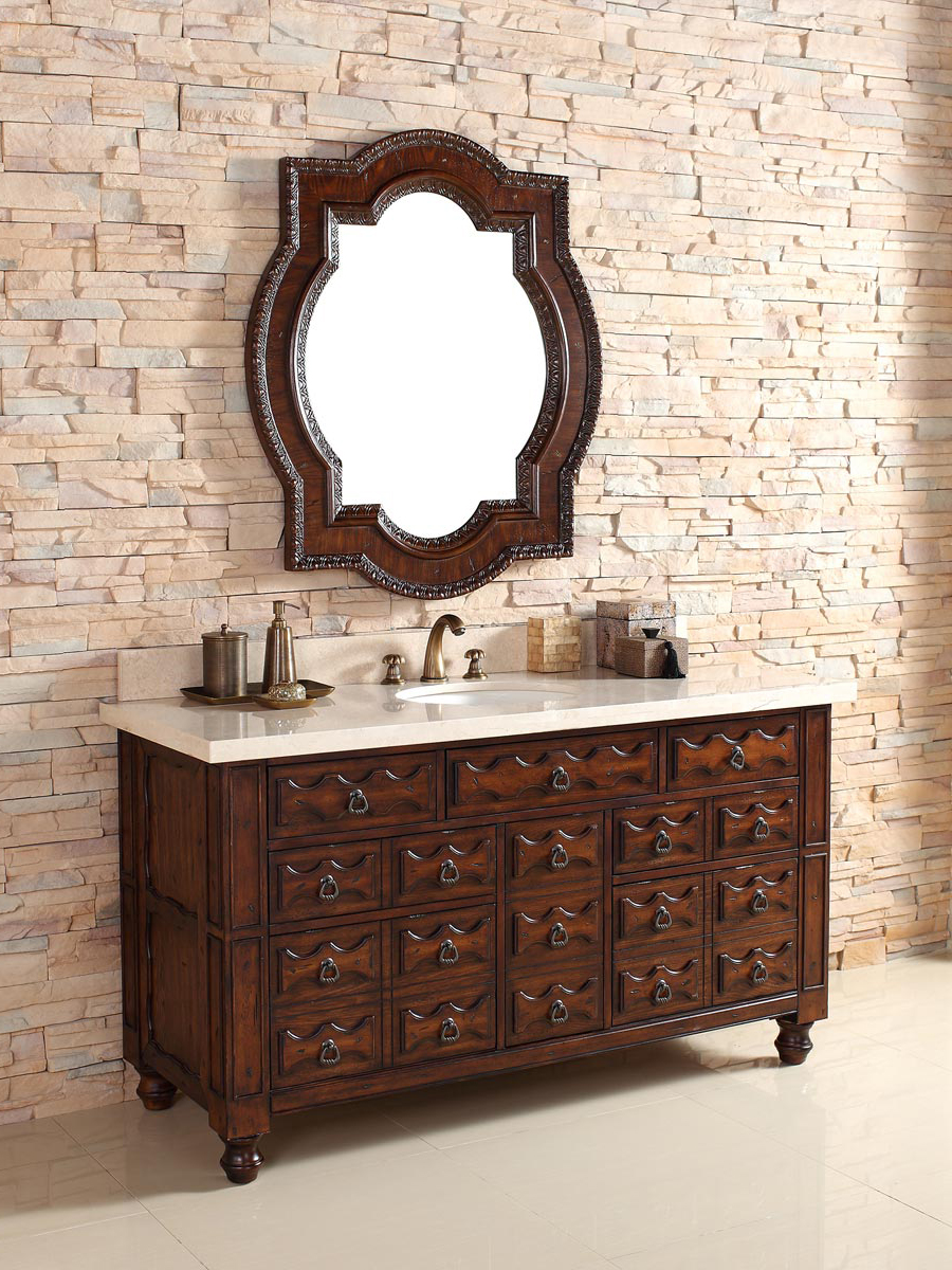 Shown with Galala Beige Marble Top (Backsplash shown is not available) Shown with Galala Beige Marble Top (Backsplash shown is not available)