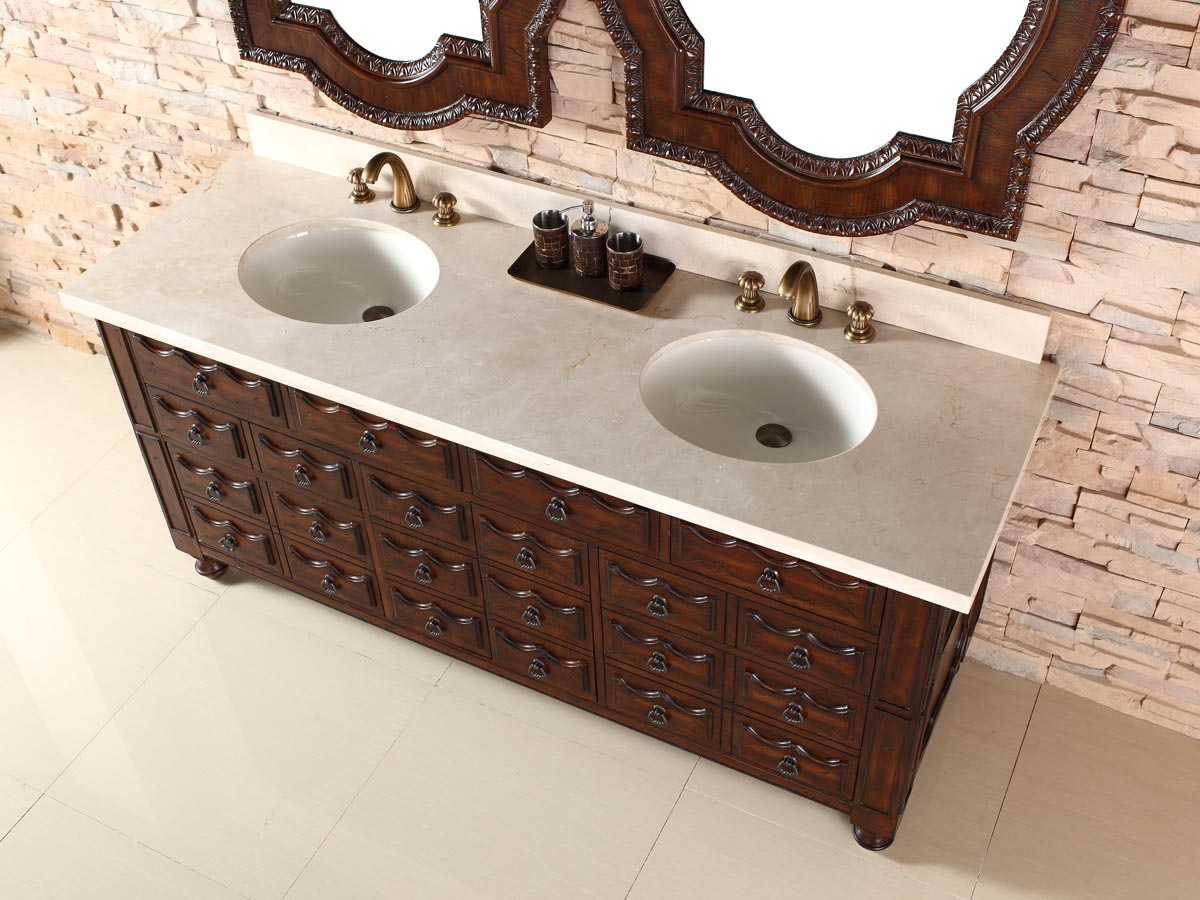 72" Castilian Double Sink Vanity 72" Castilian Double Sink Vanity