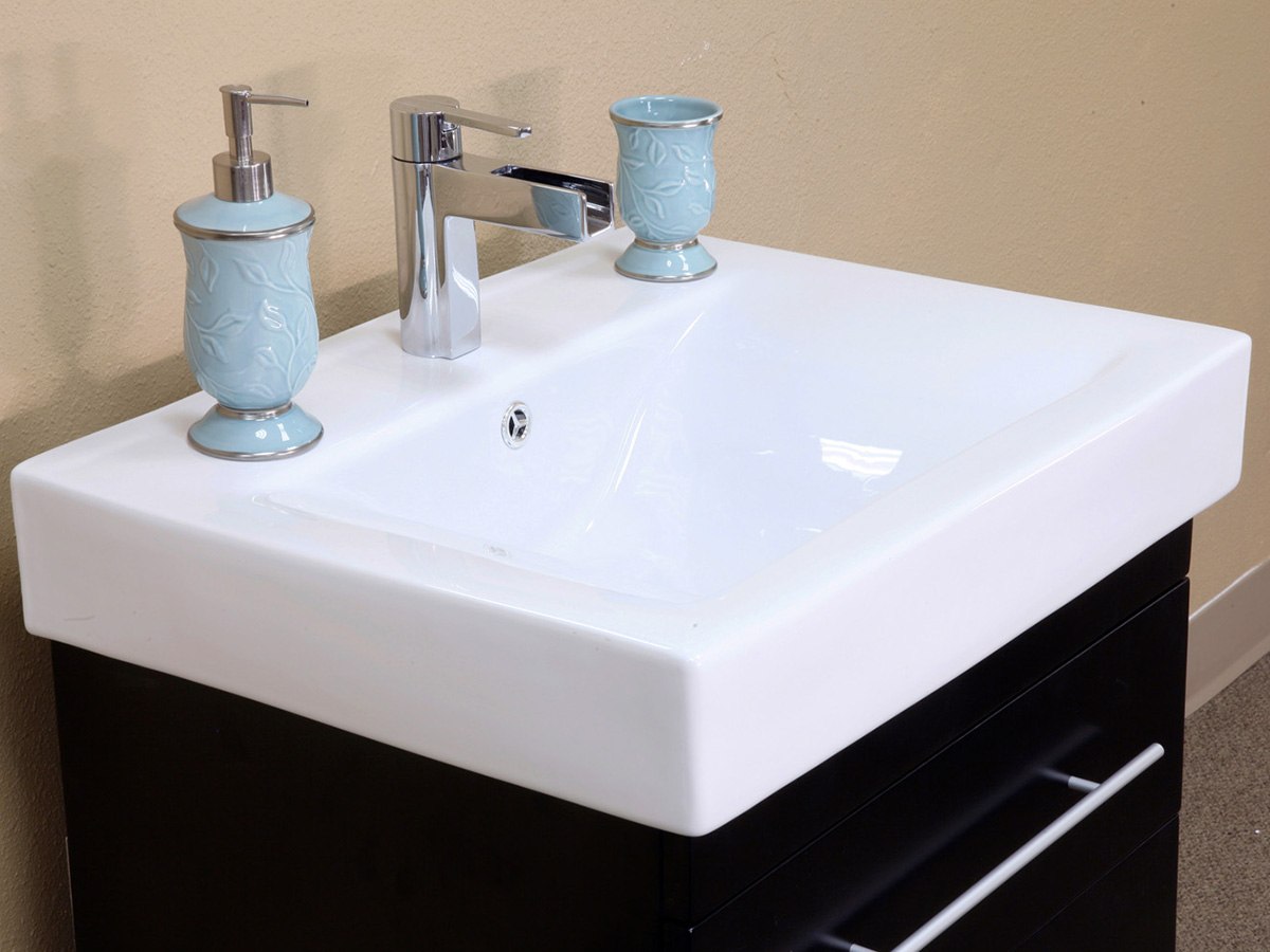 White Ceramic Integrated Sink Top