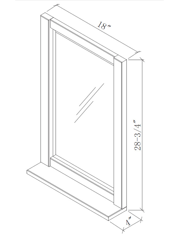 Optional Mirror - Dimensions Optional Mirror - Dimensions