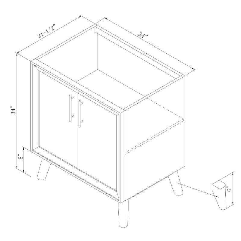 24" Eaton Single Vanity - Dimensions 24" Eaton Single Vanity - Dimensions